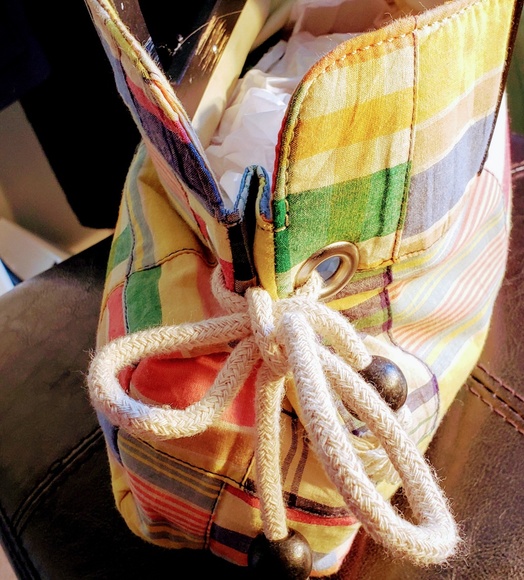 J. Crew Madras Plaid Clutch - Picture 3 of 4